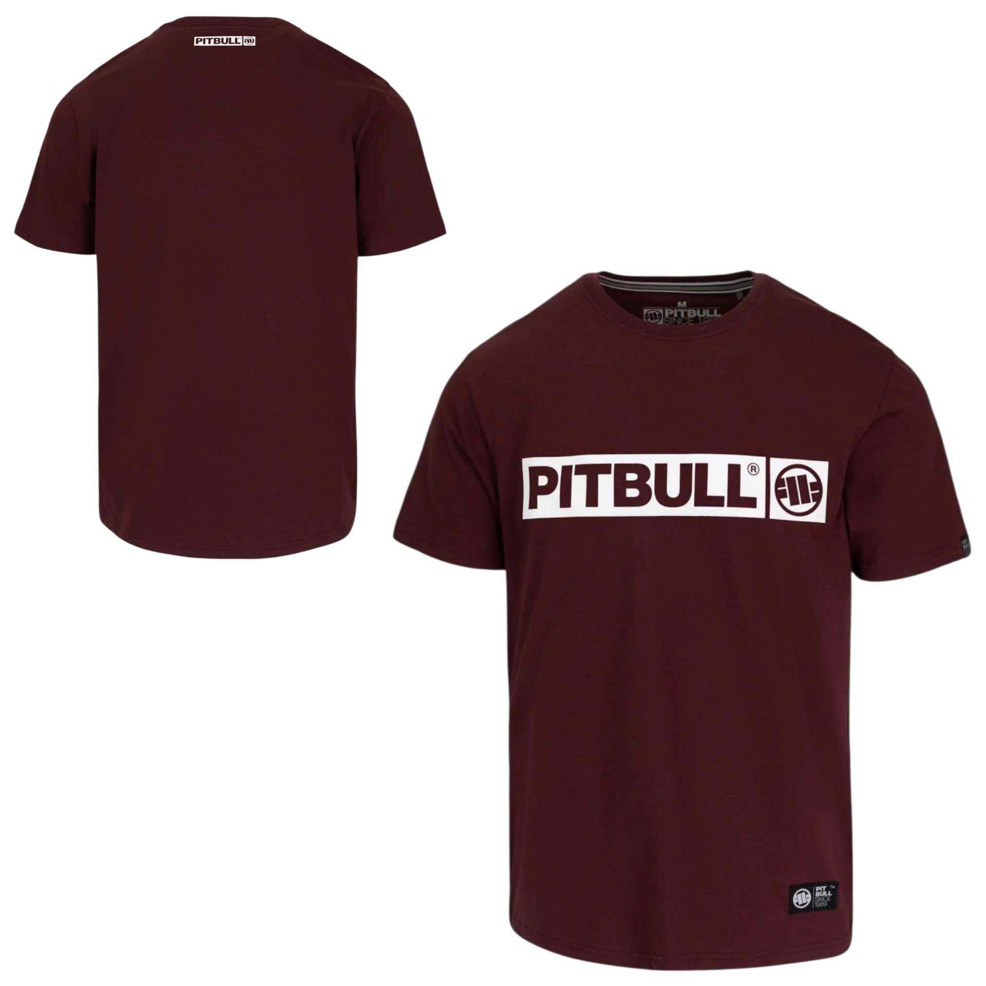 Pit Bull Herren T-Shirt Hilltop Weinrot