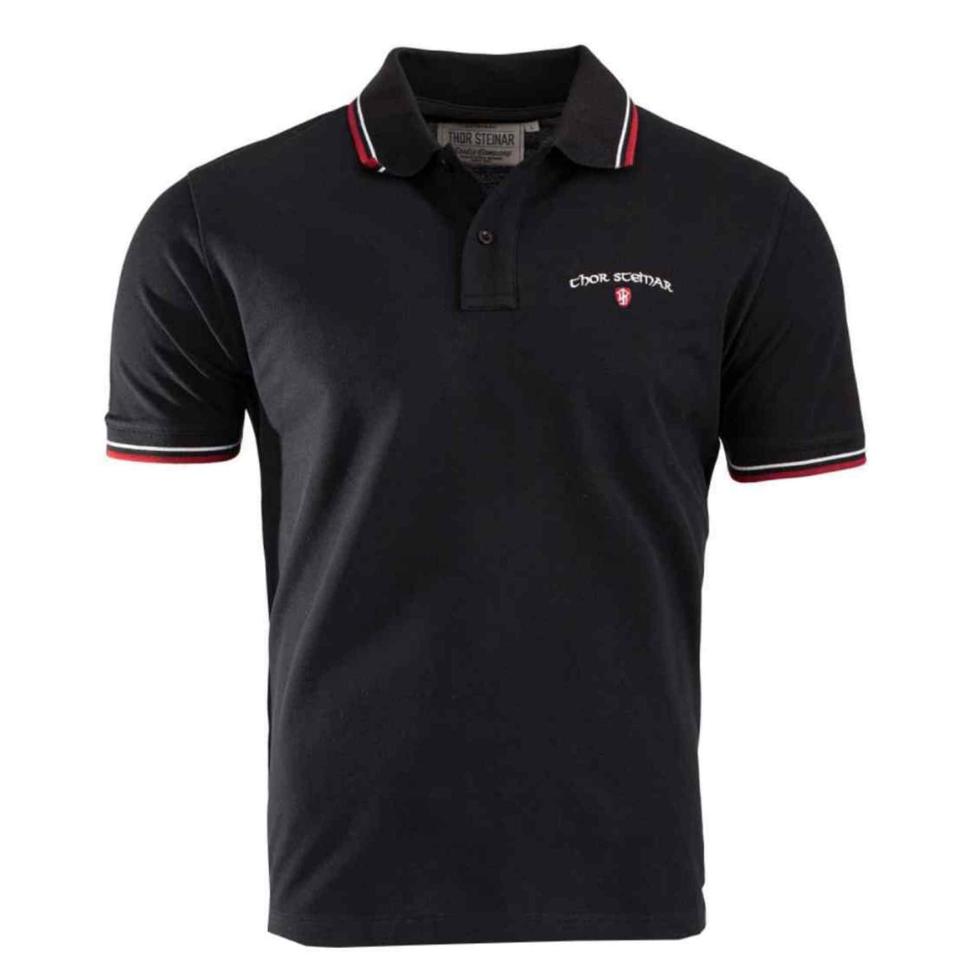 Thor Steinar Poloshirt Gungnir Schwarz Rot