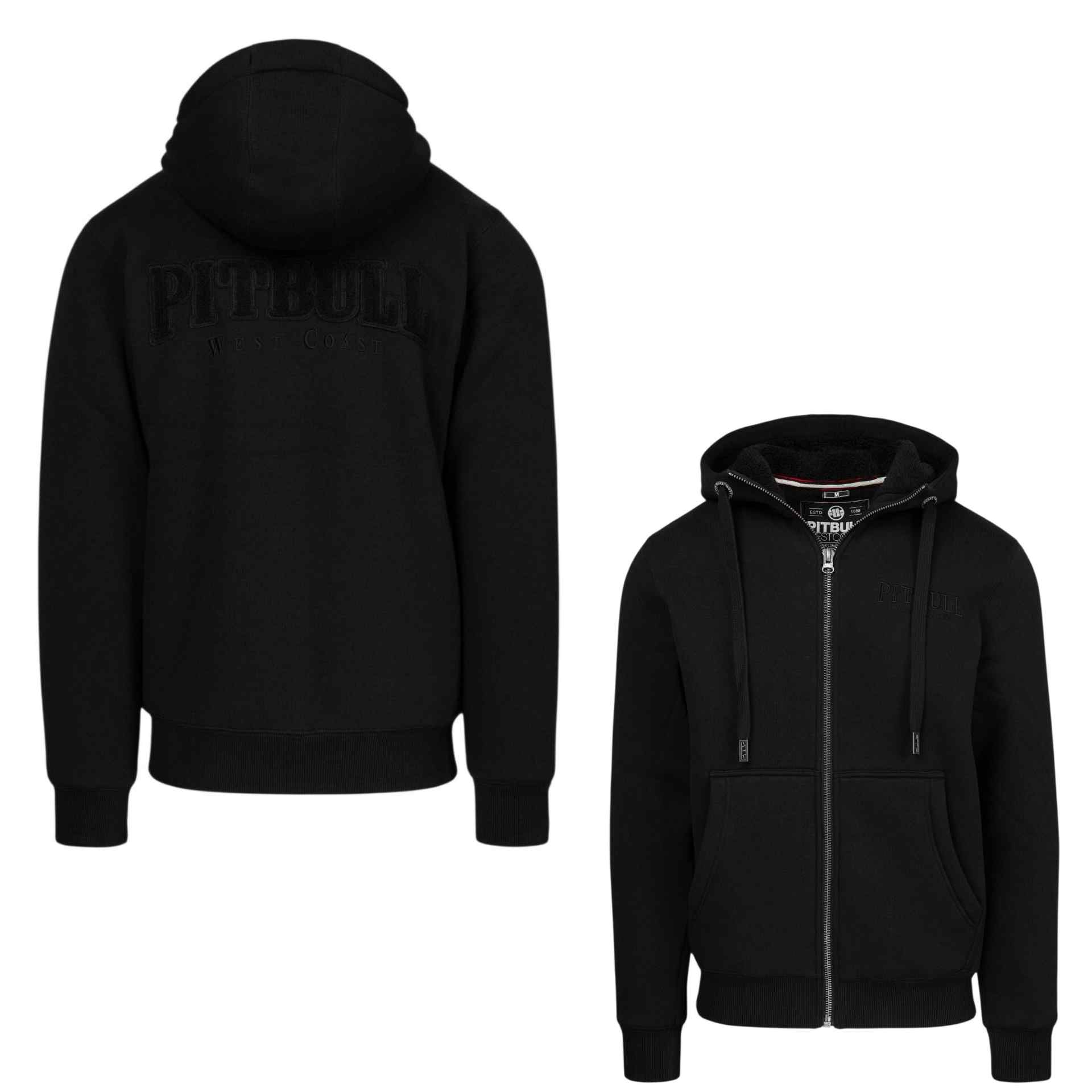 Pitbull Kapuzenjacke Ruffin Detroit (leicht gefüttert) Schwarz